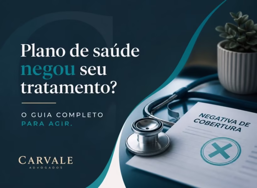 Guia completo sobre negação de tratamento por plano de saúde com cores profissionais azul e branco